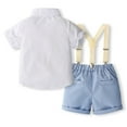 thumbnail image 6 of Toddler Gentleman Wedding Outfit Collared Dress Shirt Suspenders Pants Baby Boy Outfit Suits for Boys 3-4 Years, 6 of 6