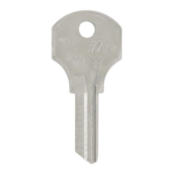 Llave en blanco Lock Hillman KeyKrafter 154 de latón con 4 llaves en blanco de una cara