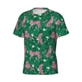 thumbnail image 5 of Vsdgher Tropical Leopard Print Men's Dry Fit Mesh Athletic Shirts Moisture Wicking Tennis T-Shirt Tops, 5 of 9