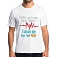 thumbnail image 1 of Camisetas para hombre "Hola Oscuridad, mi viejo amigo", de manga corta, con cuello redondo y grafiti ECG, color negro-S, 1 of 8