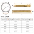 thumbnail image 2 of Correa de reloj de malla de acero inoxidable Uxcell de 22 mm, correa de metal de liberación rápida, ajustable para hombres y mujeres, tono dorado, 2 of 7