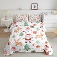 thumbnail image 2 of jejeloiu Kawaii Santa Claus Bedding Comforter Set,Merry Christmas Twin Comforter Sets,Xmas Reindeer Gifts Bedding Set For Children,Lightweight Room Decor Reversible,2pcs, 2 of 8