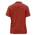 thumbnail image 5 of Lumtrix Men's Camp Collar Retro Vintage Bowling Button Down Shirt Casual Short Sleeve Color Block Shirts Summer Red L, 5 of 6