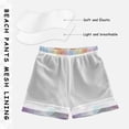 thumbnail image 5 of Pastel Checkered Pattern Swim Trunks Board Shorts Beach Pants Bathing Bottoms S, 5 of 8