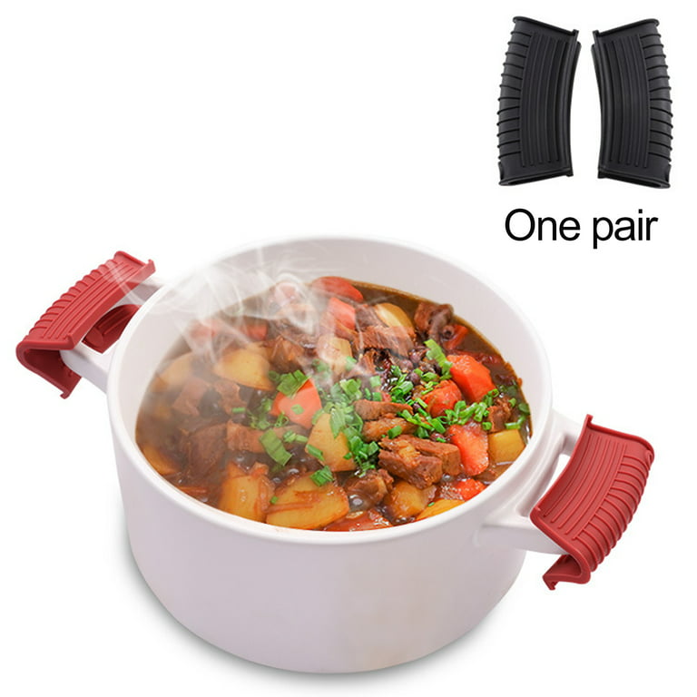 Silicone Hot Handle Holder Cover Set Assist Pan Handle Sleeve Potholders Cast  Iron Skillets Handles Grip Covers 