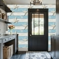 thumbnail image 3 of Coastal Peel and Stick Wallpaper Starfish Wooden Blue White Beach Style Contact Paper 17.7in x 9.8ft Wallpaper Removable Self Adhesive Wall Paper for Bedroom, 3 of 8