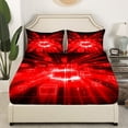 thumbnail image 3 of Erosebridal Plaid Grid Bed Sheets King,Geometric Checkerd King Sheet Sets,Futuristic Cubes Sheet Set King,Breathable Geometric Bedroom Decor,4pcs, 3 of 7