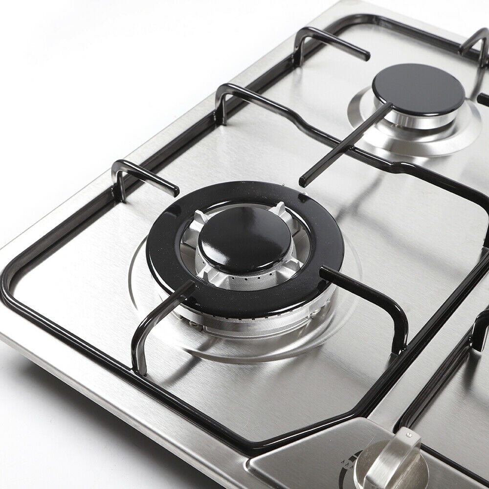 23" Kitchen Gas Cooktop Stove Top 4 Burners Built-In LPG/NG Natural Gas Cooktops Gas Range Stove 4 Burner Stainless Steel Cook Top Battery Ignition Gas Cooktop Stove Top Stainless Steel