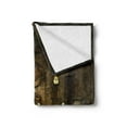 thumbnail image 2 of Gothic Soft Flannel Fleece Throw Blanket, Room with Altar in Fantasy Style Spells Pentagram and Candles Print Illustration, Cozy Plush for Indoor and Outdoor Use, 70" x 90", Brown, by Ambesonne, 2 of 5
