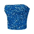 thumbnail image 4 of COM1950s Hauts Tube pour Femmes, Hauts de Yoga pour Femmes, Haut de Sport à Paillettes Imprimé, Design Enveloppé, Hauts à Paillettes pour Femmes, Hauts de Sport pour Femmes, 4 of 7