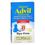 Advil Fever Infants Concentrated Drops, White Grape Flavored Dye-Free - 0.5 Oz, 6 Pack