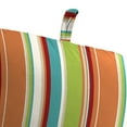 thumbnail image 6 of Jordan Manufacturing 45" x 22" Covert Breeze Multicolor Stripe Rectangular Outdoor Chair Cushion with Ties and Hanger Loop, 6 of 14