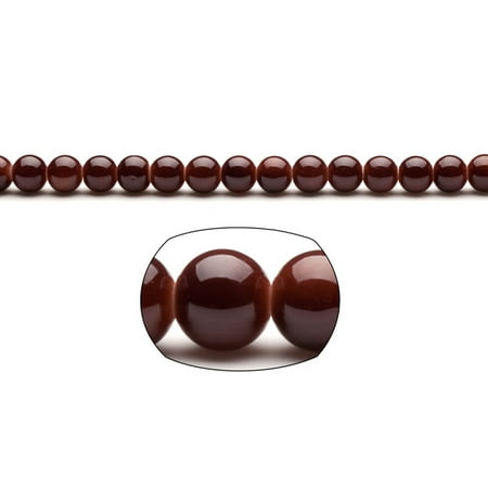 Brown Pearls 8mm Solid-Tone Glass Beads 2x32Inch/220-Bead Count