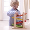 thumbnail image 2 of EverEarth Jr. Ramp Racer. Race Track for Toddlers and 4 Wood Cars, Race Car Ramp Set, 2 of 6