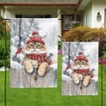 thumbnail image 4 of Playful Maine Coon Welcomes Winter Snowy Day with Cardinal Bird Garden Flag 12x18in Double Sided Cat Lover Kitten Owner Gifts Outdoor Decor - 2017, 4 of 5