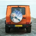 thumbnail image 6 of Naloa Christmas Snowman In The Snow PVC Leather Spare Tire Wheel Cover for Car Truck SUV Camper Trailer Universal Fit many size15 inch, 6 of 6