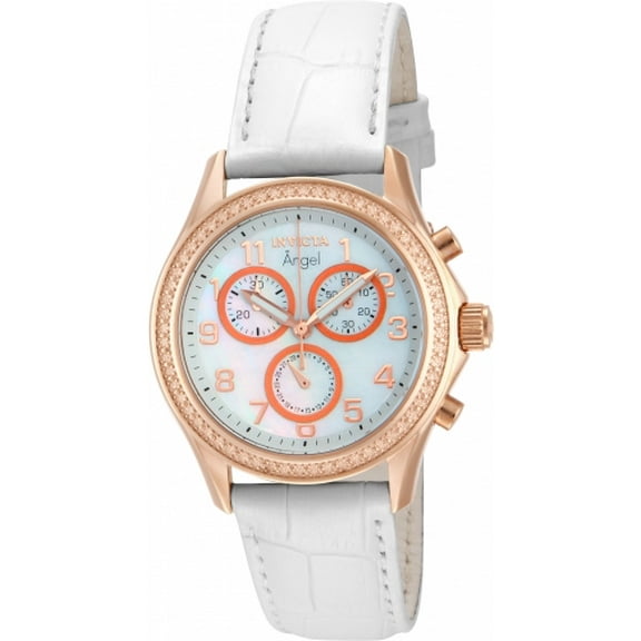 Invicta Women's 12991 Angel Quartz Chronograph White Dial Watch