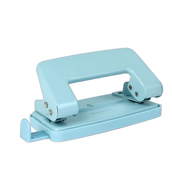 CCOCC Hole Punch,Bounce-Control Foam Shock Softening 2 Hole Punch,Sustainable Harmless Substance Hole Puncher for Crafts,Blue