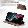thumbnail image 4 of KONEE Phone Case Compatible with Samsung Galaxy S22 Ultra 5G,Leather Case PU Leather Flip Phone Case with [Card Slot] [Stand Function], Foldable Phone Case for Samsung Galaxy S22 Ultra 5G Case,Brown, 4 of 7