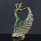 thumbnail image 2 of pavo , estatua artística de resina, escultura elegante femenino, modelo de oficina, estantería, decoración, Gloria Figura de bailarina de pavo real, 2 of 9
