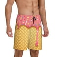 thumbnail image 2 of Sikiie Pink Ice Cream Mens Pajama Shorts, Lightweight Lounge Pant with Pockets Soft Sleep Pj Shorts for Men3X-Large, 2 of 6