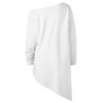 thumbnail image 3 of Blusa con dobladillo irregular y cuello sesgado con estampado de diablo gótico informal de Halloween para mujer Fridja  ghj987+735, 3 of 3