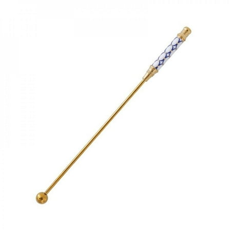 

Gold-plated Stainless Steel Coffee Beverage Stirrers Stir Cocktail Drink Swizzle Stick Teaspoon With Ceramic Decoration