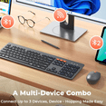 thumbnail image 4 of Meetion Multi-Device Keyboard and Mouse, Ultra Thin, Wireless Bluetooth, Rechargeable, 4 of 9
