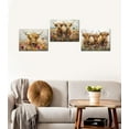 thumbnail image 3 of Funny Animal Wall Art Set Highland Cow Baby Canvas PrintDollars Painting Picture Money Abstract Wall Decor for Living Room Bedroom Kitchen Office Wall Decoration（Only canvas）, 3 of 6