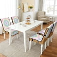 thumbnail image 2 of TSOVTHRID Colorful Tie Dye Print Quilted Dining Chair Covers, Stretch Removable Chair Cushion Slipcovers with Elastic Band, Seat Covers for Dining Room, Kitchen, Set of 1, 2 of 7