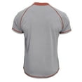 thumbnail image 4 of LYEAA Summer Shirts for Men Short Sleeve Four Buttons Crew Neck Fitted Pullover T-shirts Solid Casual Soft Comfortable Breathable Men's Tops Gray M, 4 of 4