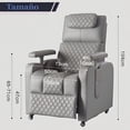 thumbnail image 2 of MYXSRI Sillon Masajeador, Sillon Reclinable Adultos 8 Modos de Masaje con Soporte Lumbar, Reposapiés Retráctil, Reposabrazos y Reposacabezas Ajustables, Ruedas 360°, para Sala y Dormitorio (Gris), 2 of 9