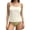 Beige, variant on Women's Adjustable Spaghetti Strap Cami Top with Built-in Bra Soft Stretchy Nylon Casual Wear for Everyday Layering White