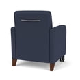 thumbnail image 3 of Siena 17.5" Lounge Reception Guest Chair / Casters / Walnut Wood Legs / Blue, 3 of 5