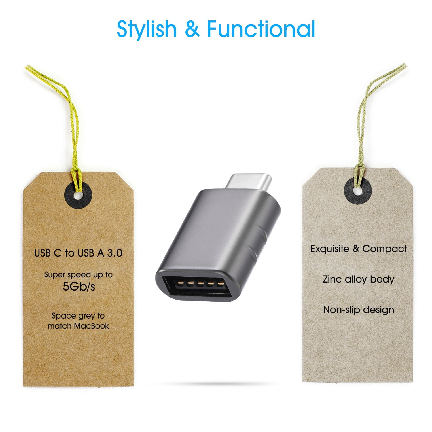 Syntech Adaptador USB-C a USB-A X2