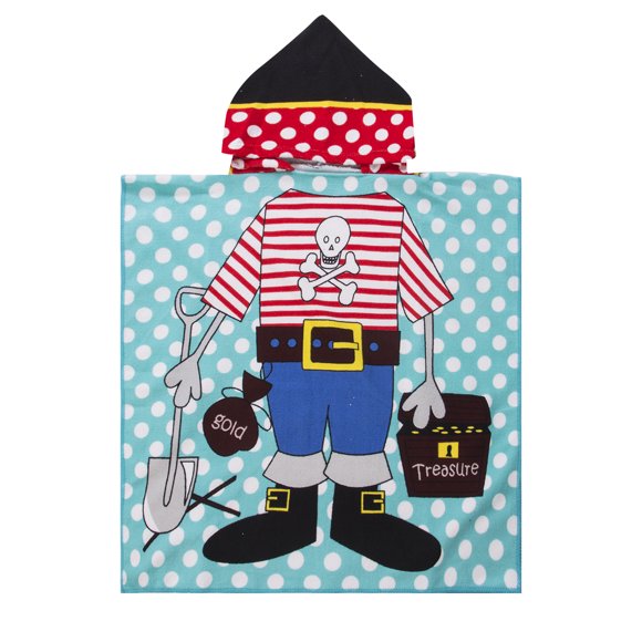 xiaxaixu Kids Bath Towels Cartoon Print Hooded Cloak Microfiber Towel