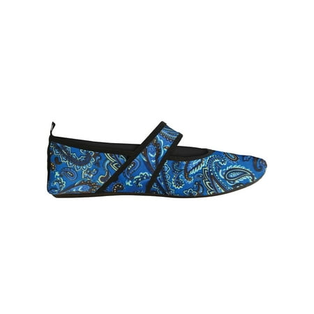 

Women s Nufoot(r) Futsole Indoor/Outdoor Non-Slip Slippers - Paisley -
