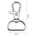 thumbnail image 1 of 20 Pieces Twist Locks Lanyard Snap Hooks, Premium Keychain Clip Hook, 1 of 4
