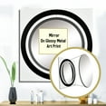 thumbnail image 3 of Designart "Bauhaus Circular Minimalism Black and White II" Modern Geometric Square Mirror For Wall Decor - Large Black Square Mirror Printed Wall Decor - Modern Square Living Room Mirror, 3 of 5
