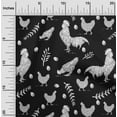 thumbnail image 2 of oneOone Viscose Chiffon Black Fabric Hen Sewing Craft Projects Fabric Prints By Yard 42 Inch Wide-LP, 2 of 6