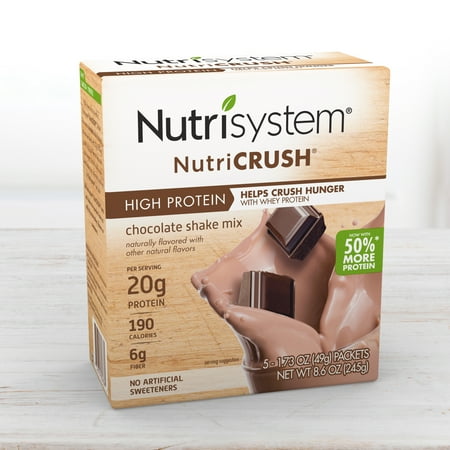 Nutrisystem NutriCrush Chocolate Shake Powder, 1.73 Oz, (Best Lean Shake Flavor)