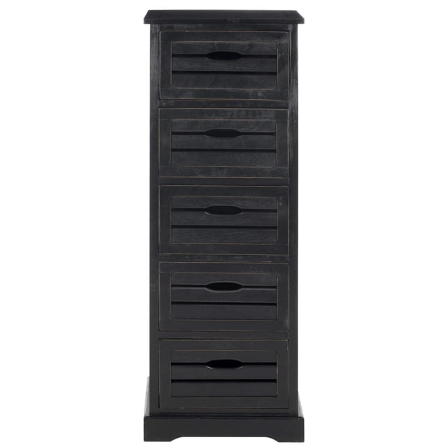 Hawthorne Collection Armoire à 5 Tiroirs en Pin, Noire