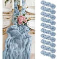thumbnail image 1 of 10 Pack Dark Green Cheesecloth Table Runner, 10FT Gauze Boho Rustic Tablecloth for Wedding Reception, Bridal Shower Holiday Party, 1 of 9