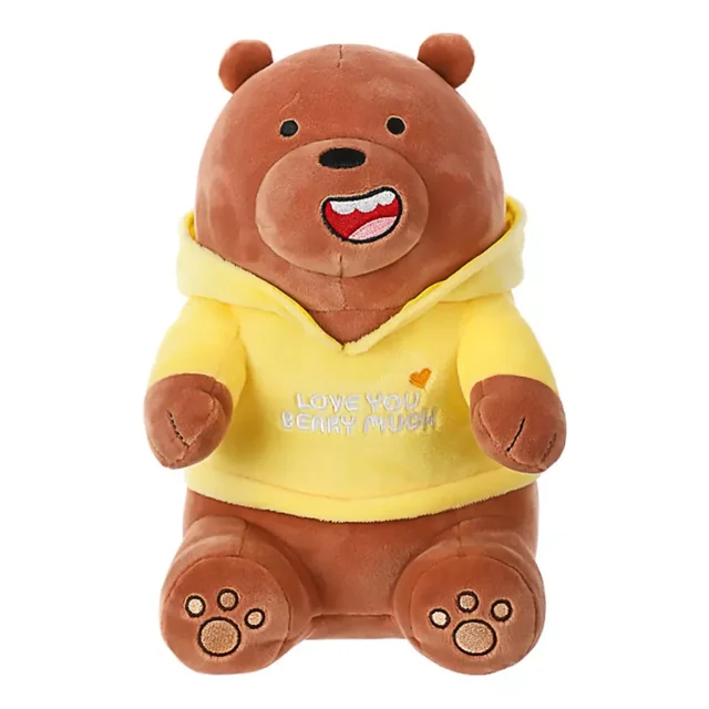 Peluche De Oso Escandaloso Pardo, Sudadera Amarilla, Miniso Color Café