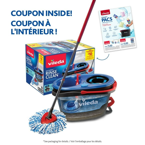 Vileda EasyWring RinseClean Spin Mop System, Two-tank bucket system