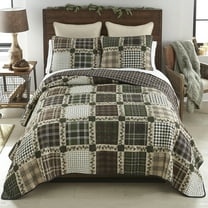 Donna Sharp Pine Patch 2PC Twin Rustic Pieced Cotton Quilt Set