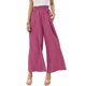 thumbnail image 3 of VISgogo Pantalones largos de pierna ancha para mujer, color sólido, cintura alta, ajuste holgado, bolsillos laterales, pantalones, pantalones casuales simples VISgogo moda, 3 of 4
