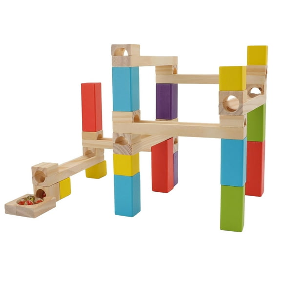 Wooden Educational Track Building Set for Kids Ages 3 to 6 Years Old Assembly Construction Toy for Spatial and Development
