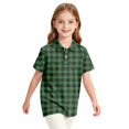 thumbnail image 6 of Girls School Uniform Short Sleeve Plaid Golf Polo Shirt Pullover Tops Collared T-Shirt for Kids School Uniform Shirt 3-13Y, 6 of 7