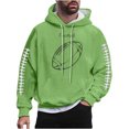 thumbnail image 1 of Styesk Chemises Hommes Mode Décontractée à Capuche Imprimé avec Poche Chandail Manches Longues Chandail en Molleton, 1 of 4